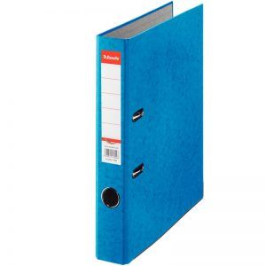biblioraft a4 marmorat color 5 cm esselte rainbow albastru 9618