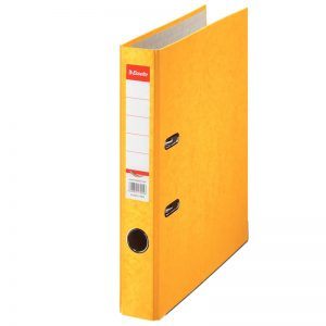 biblioraft a4 marmorat color 5 cm esselte rainbow galben 9619