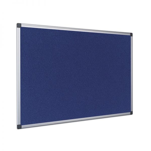 panou din material textil cu rama din aluminiu bi office 100x150 cm albastru 9110