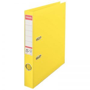 biblioraft a4 plastifiat 5 cm esselte standard vivida galben 9659
