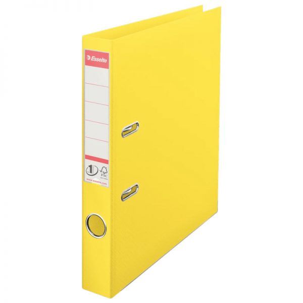 biblioraft a4 plastifiat 5 cm esselte standard vivida galben 9659