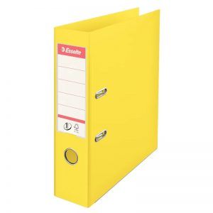 biblioraft a4 plastifiat 75 cm esselte standard vivida galben 9694