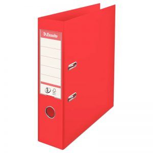 biblioraft a4 plastifiat 75 cm esselte standard vivida rosu 9696
