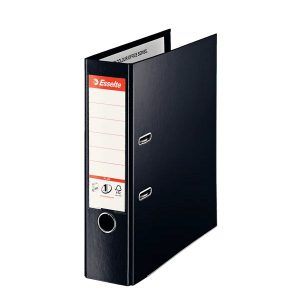 biblioraft a4 plastifiat 8 cm esselte jumbo plus vivida negru 9702
