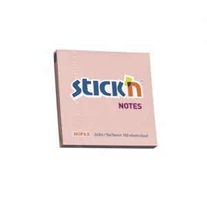 notes autoadeziv 76x76 mm stickn roz pal 100 filebuc 9373