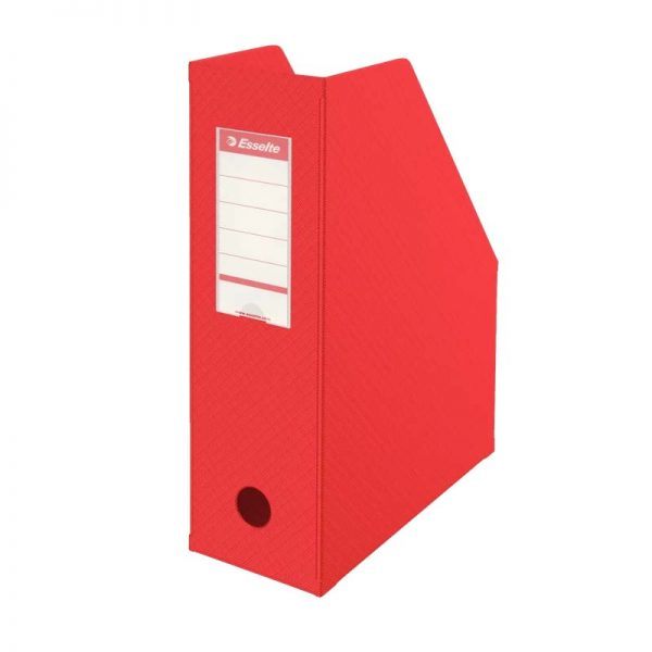 suport vertical din carton plastifiat esselte 10 cm rosu 9930
