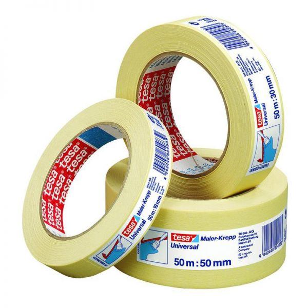 Banda adeziva din hartie creponata pt. mascarea curbelor Tesa 4319 - 19mm x 50m