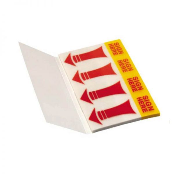 Index plastic "Semneaza aici" 20 x 50 mm, transparent