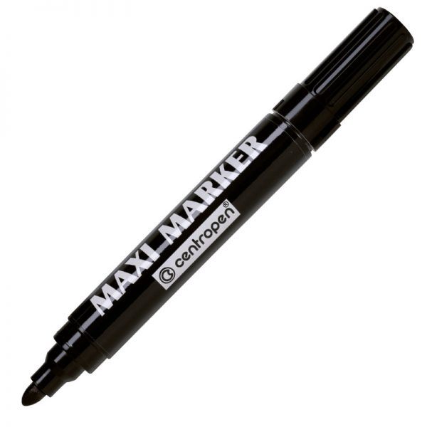 permanent marker centropen 8936 maxi varf rotund negru 8495