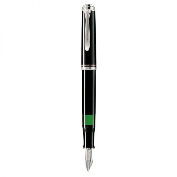 STILOU SOUVERAN M405 F PENITA AUR 14K PLACAT CU PALADIU,CORP NEGRU